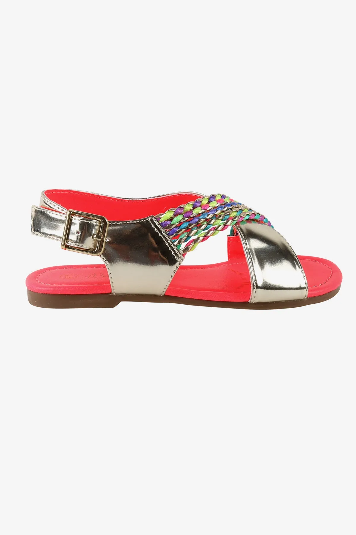 Billieblush Gold Braid Girls Sandals