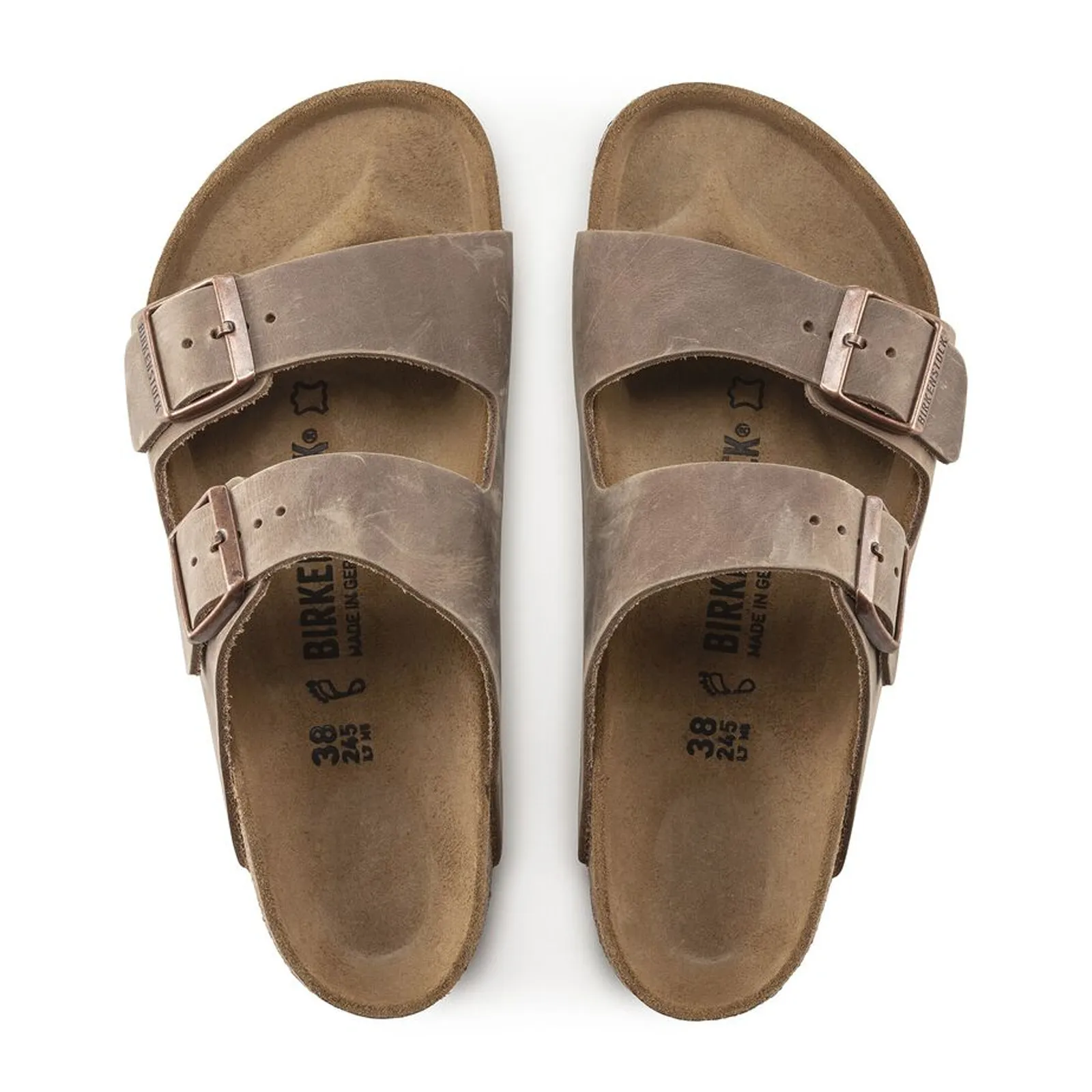 Birkenstock Arizona Slide Sandal (Unisex) - Tobacco Oiled Leather