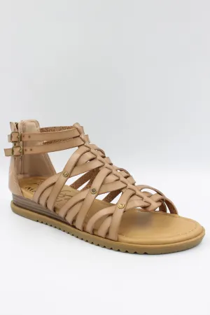 Blowfish BF9437729 Bloomy, Cashew LTHR Womens Vegan Casual Comfort Open Toe Sandals