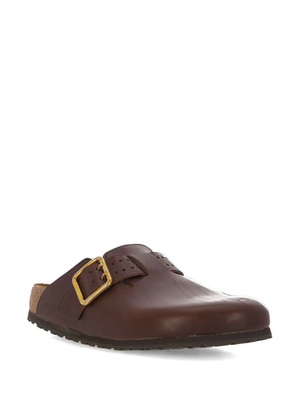 Boston Bold Mules in Brown Leather