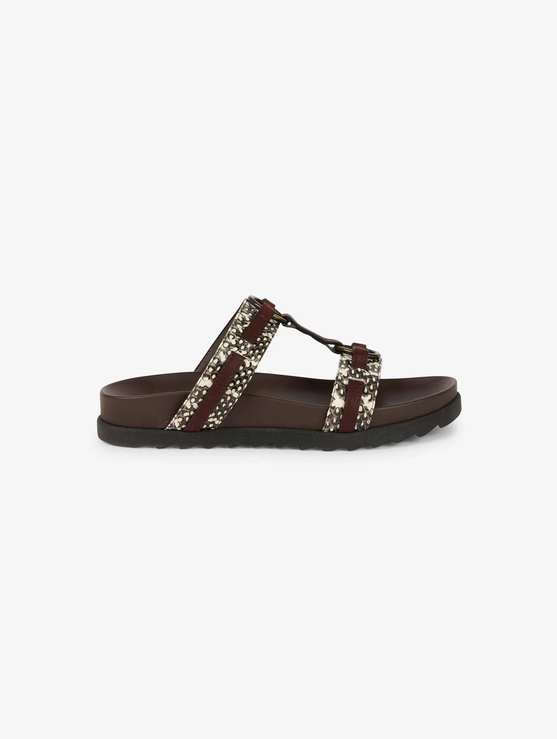 Chocolate and roccia watersnake anatomic sandals