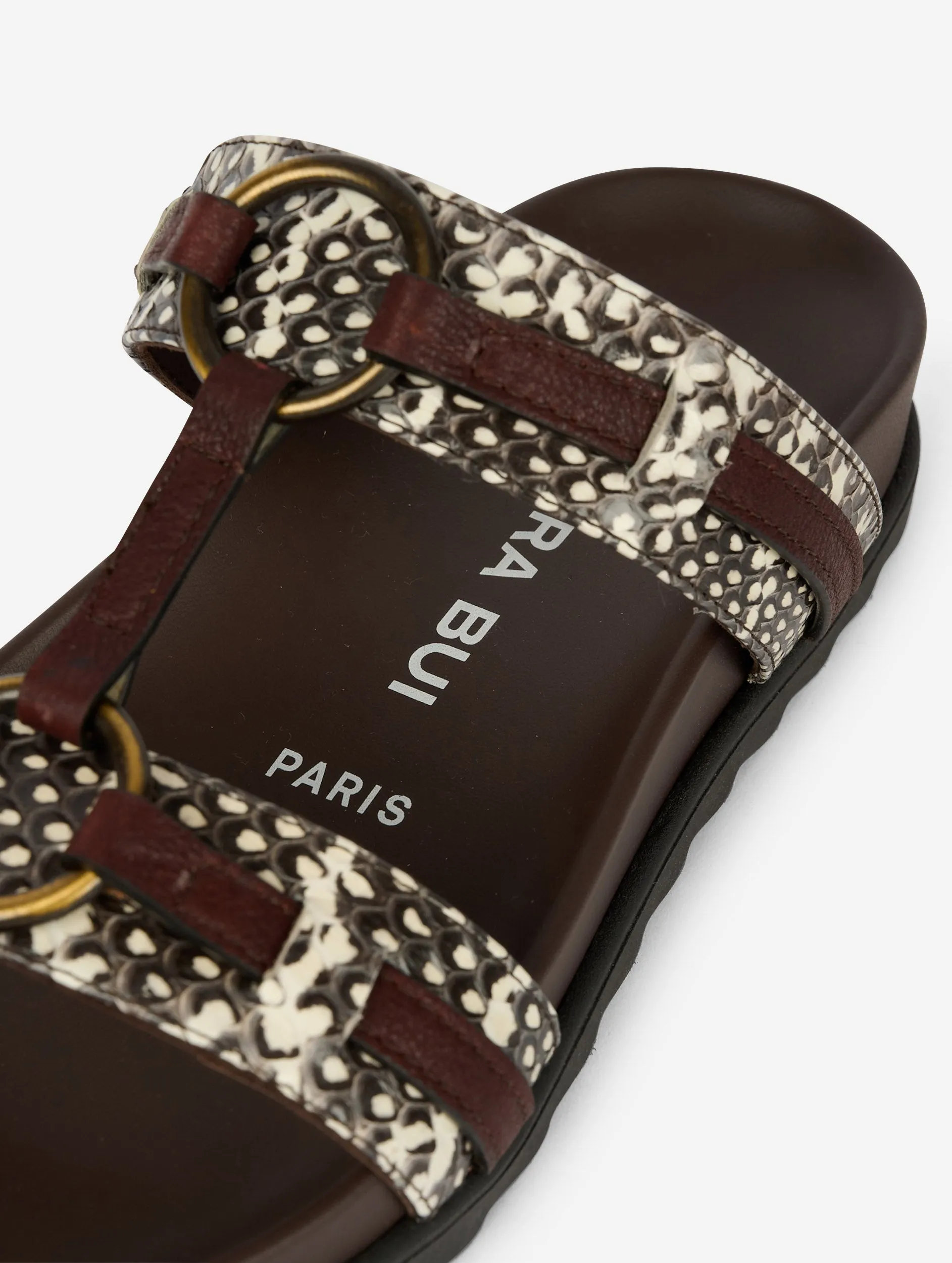 Chocolate and roccia watersnake anatomic sandals