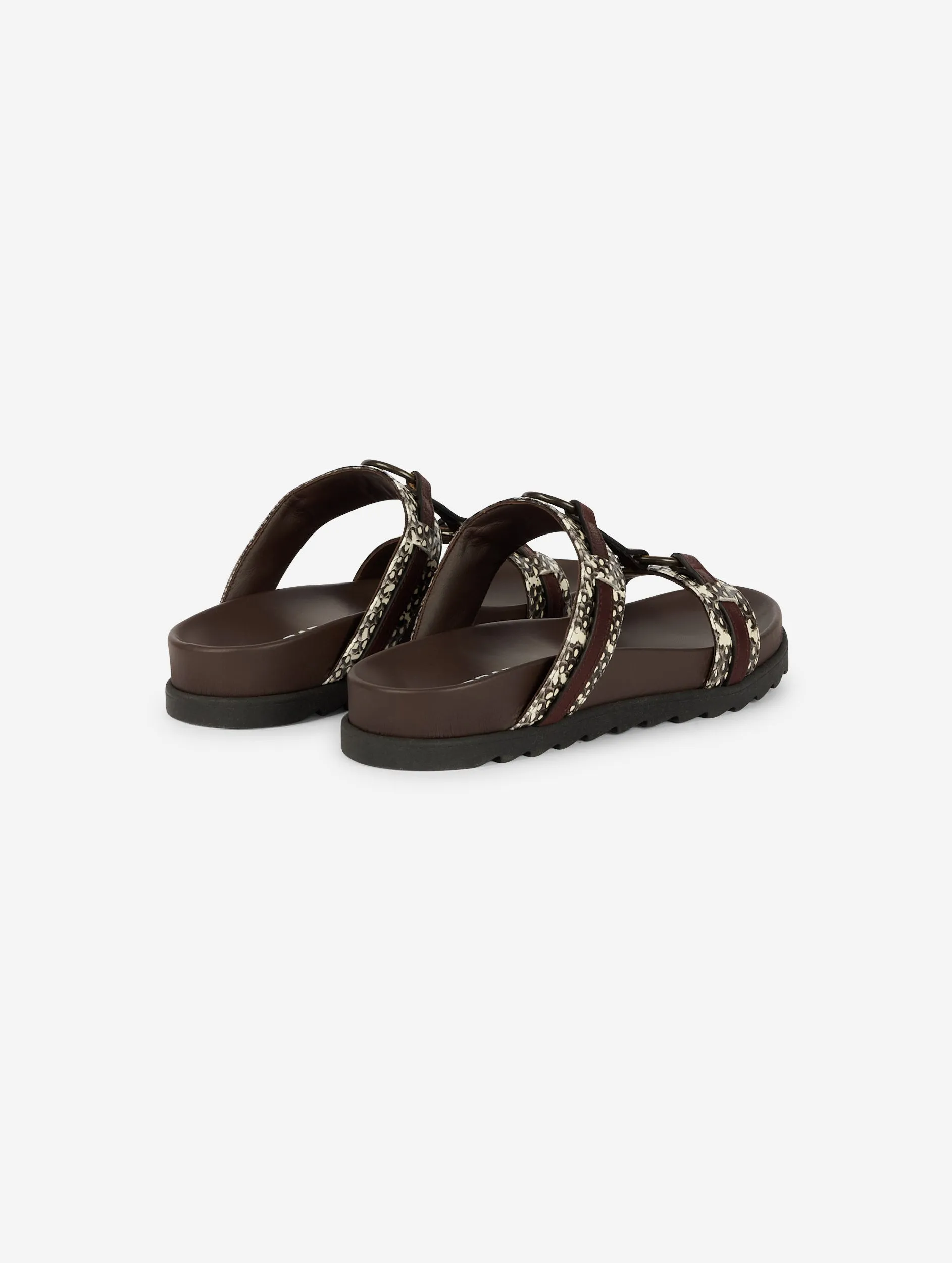 Chocolate and roccia watersnake anatomic sandals