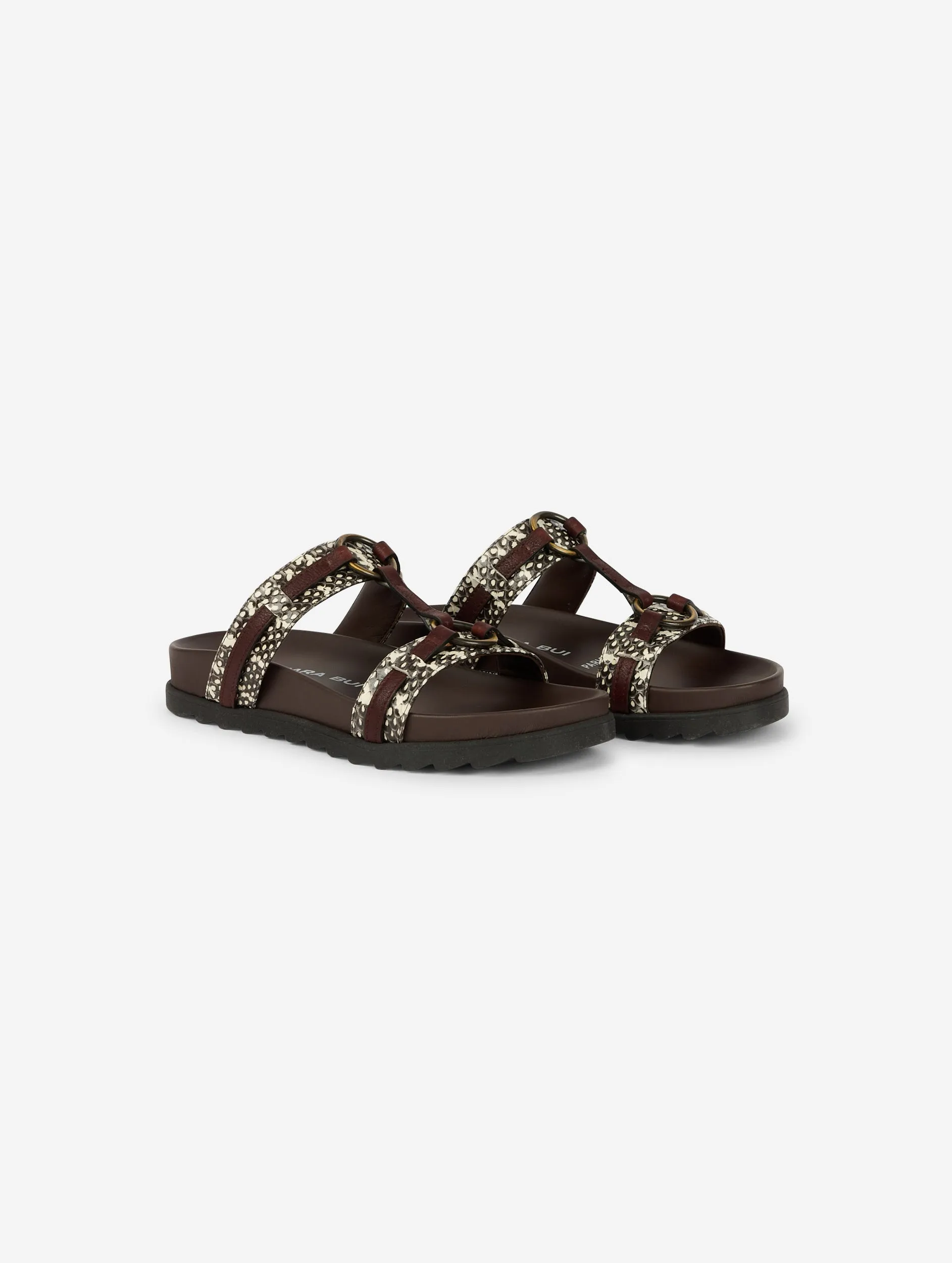 Chocolate and roccia watersnake anatomic sandals