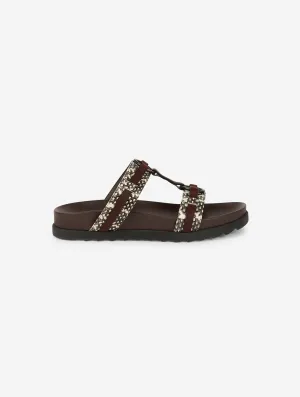 Chocolate and roccia watersnake anatomic sandals