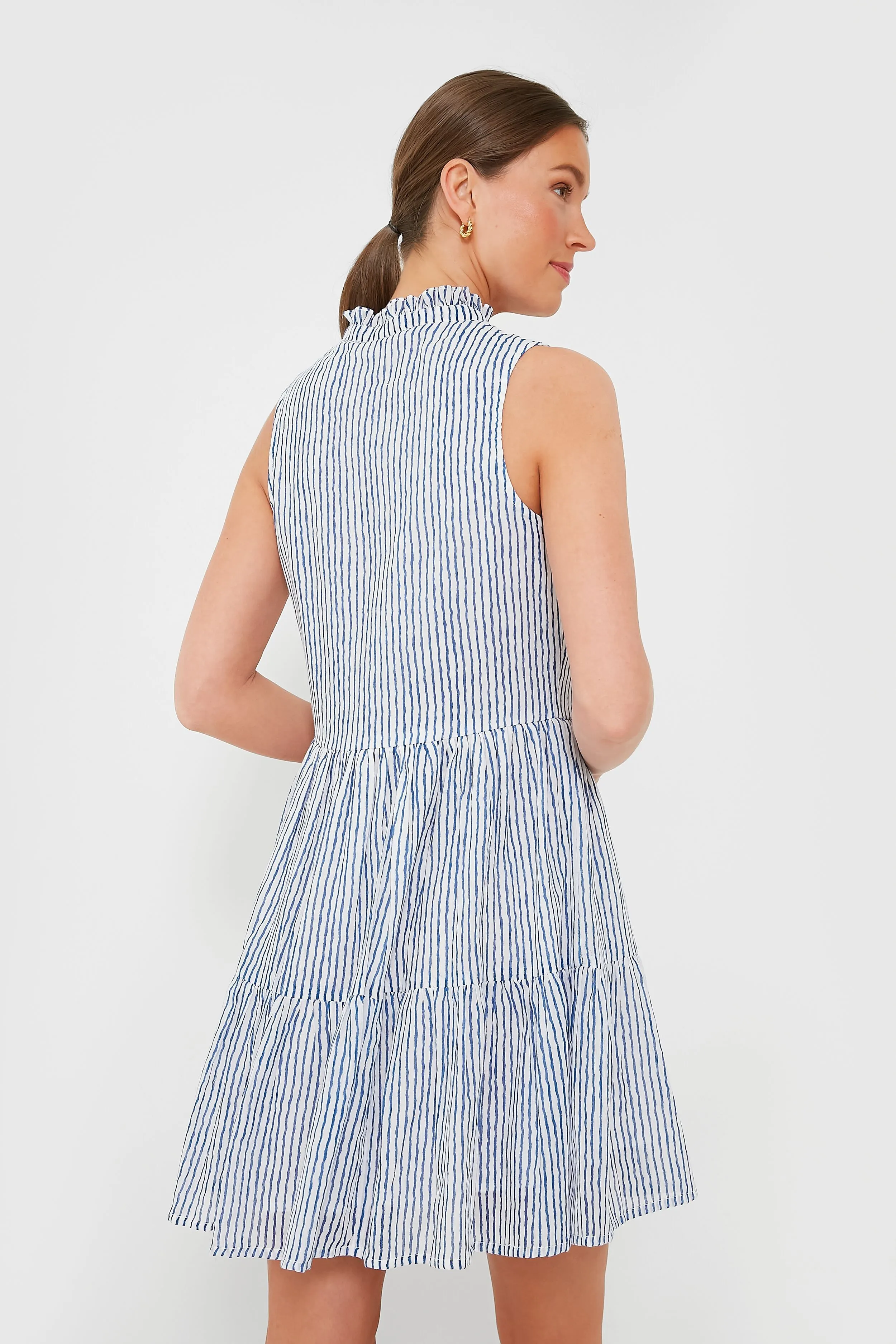 Exclusive Blue Wiggy Yoke Dress