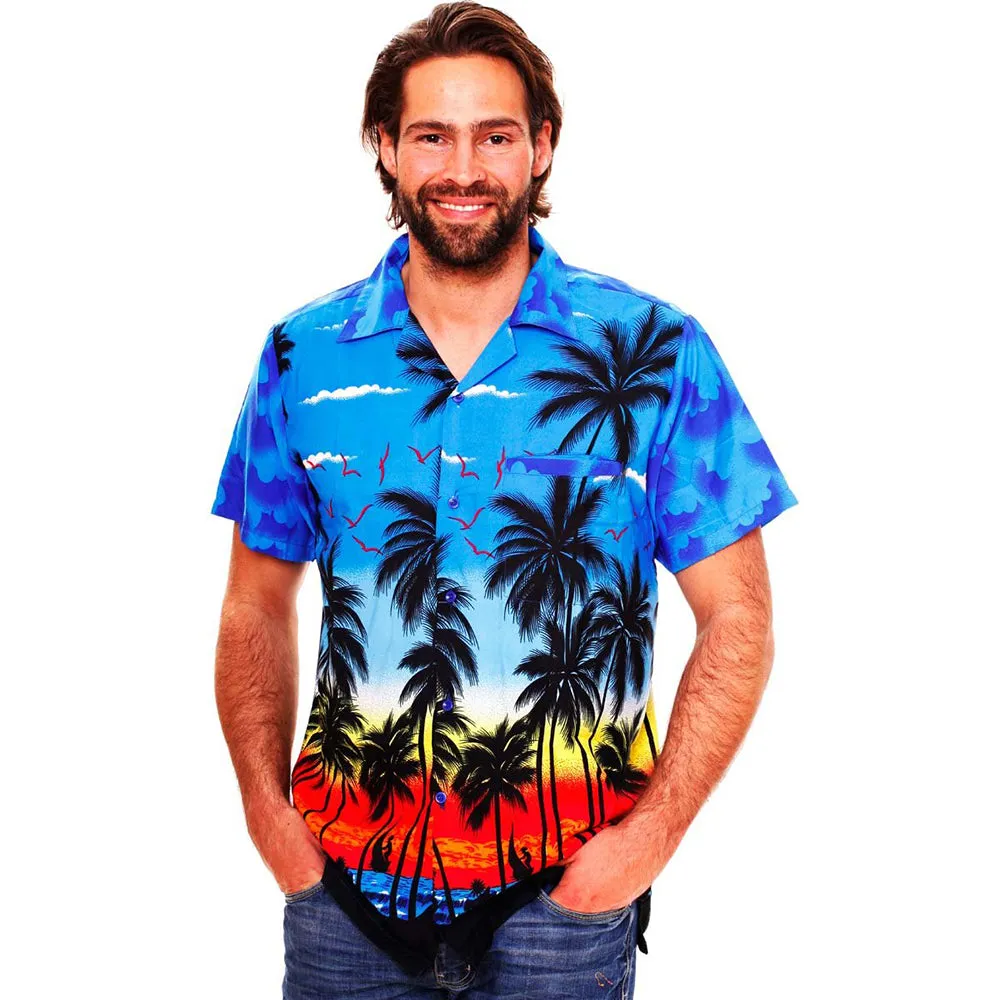 Funky Hawaiian Shirt Casual Men Unisex Beach Multi Colors