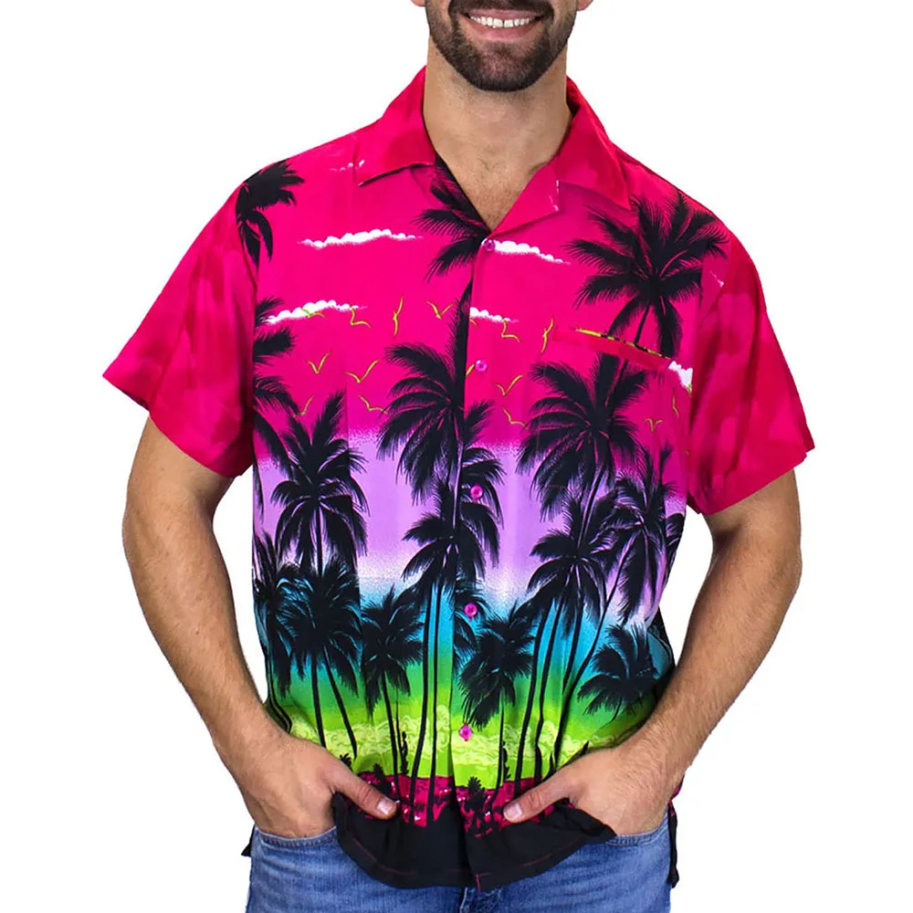 Funky Hawaiian Shirt Casual Men Unisex Beach Multi Colors