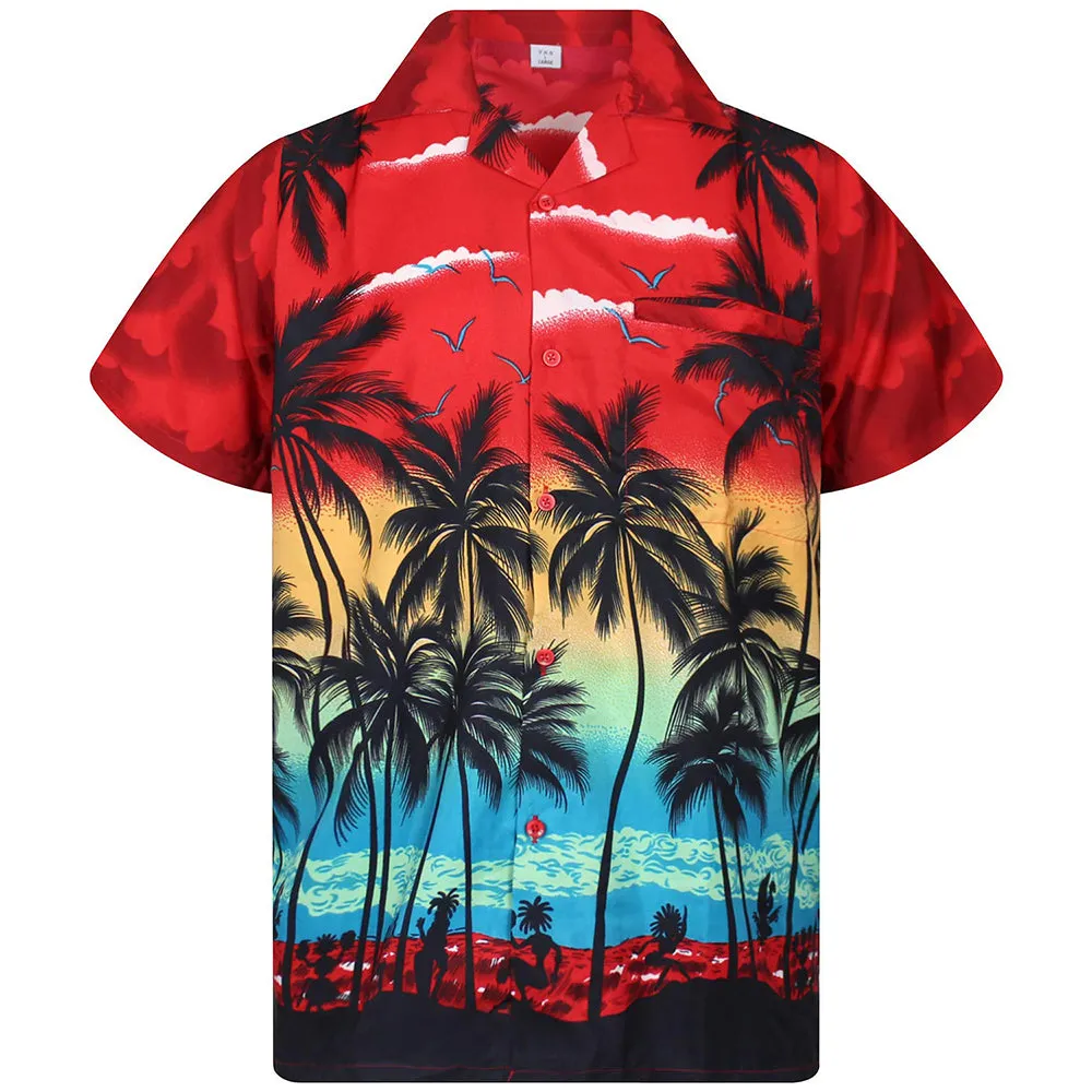 Funky Hawaiian Shirt Casual Men Unisex Beach Multi Colors