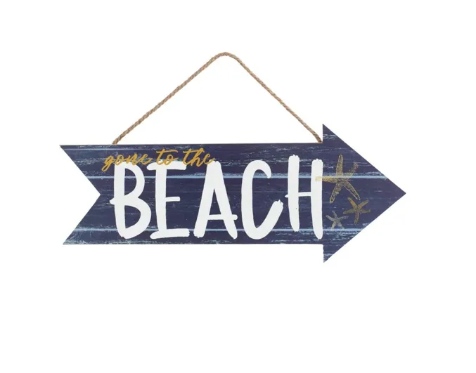 Gone to the Beach Sign - 16" x 6.5"