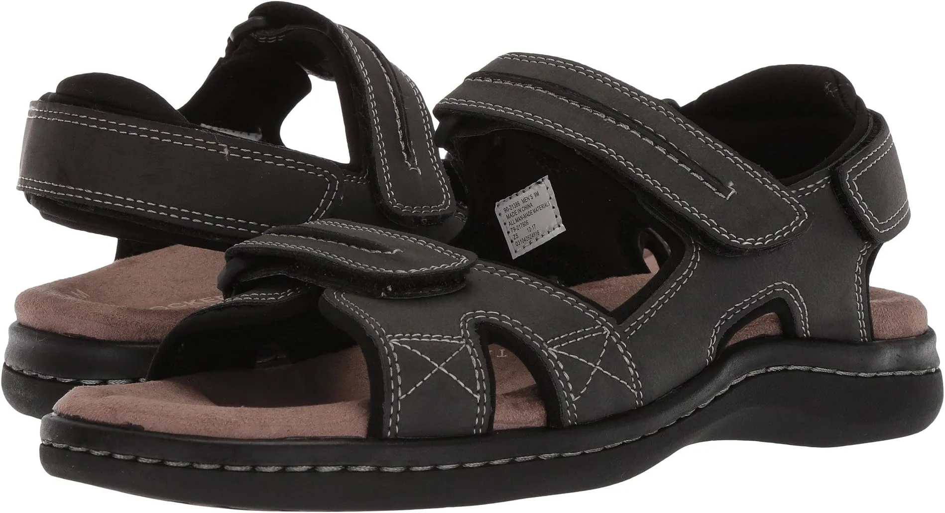 Newpage Quarter Strap Sandal Dockers in Gray Distressed