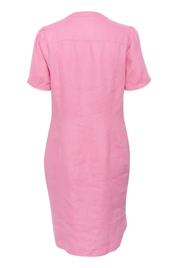 PART TWO AMINASE LINEN DRESS MORNING GLORY PINK