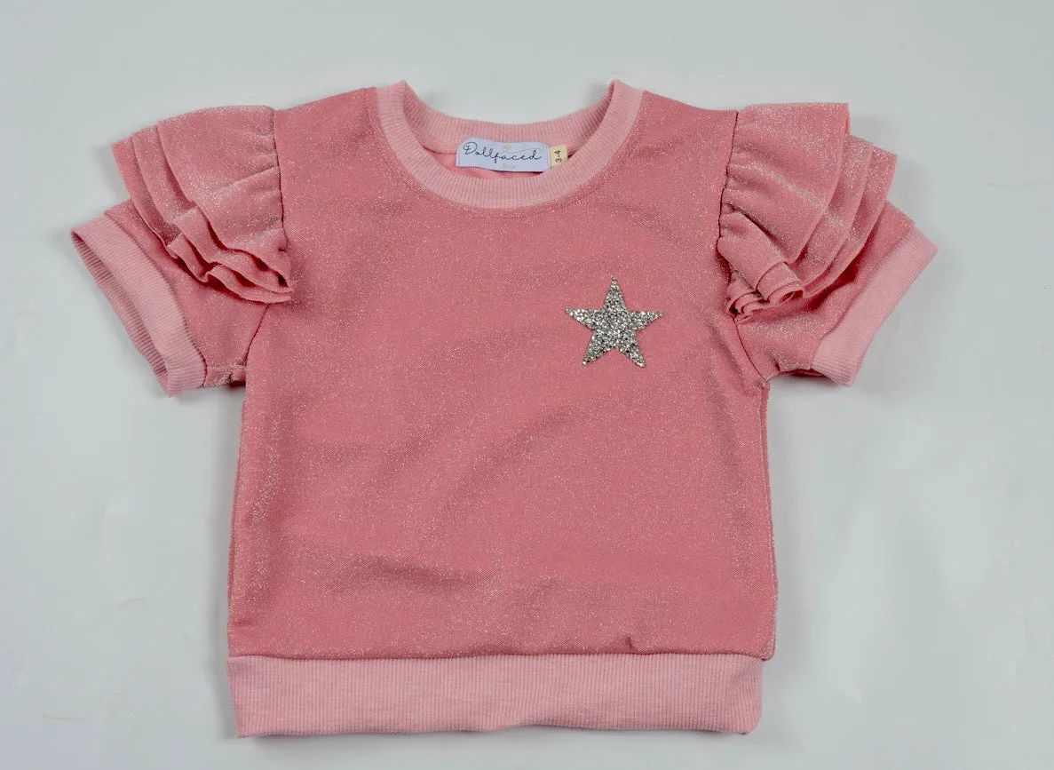 Pink Stardust Short Set