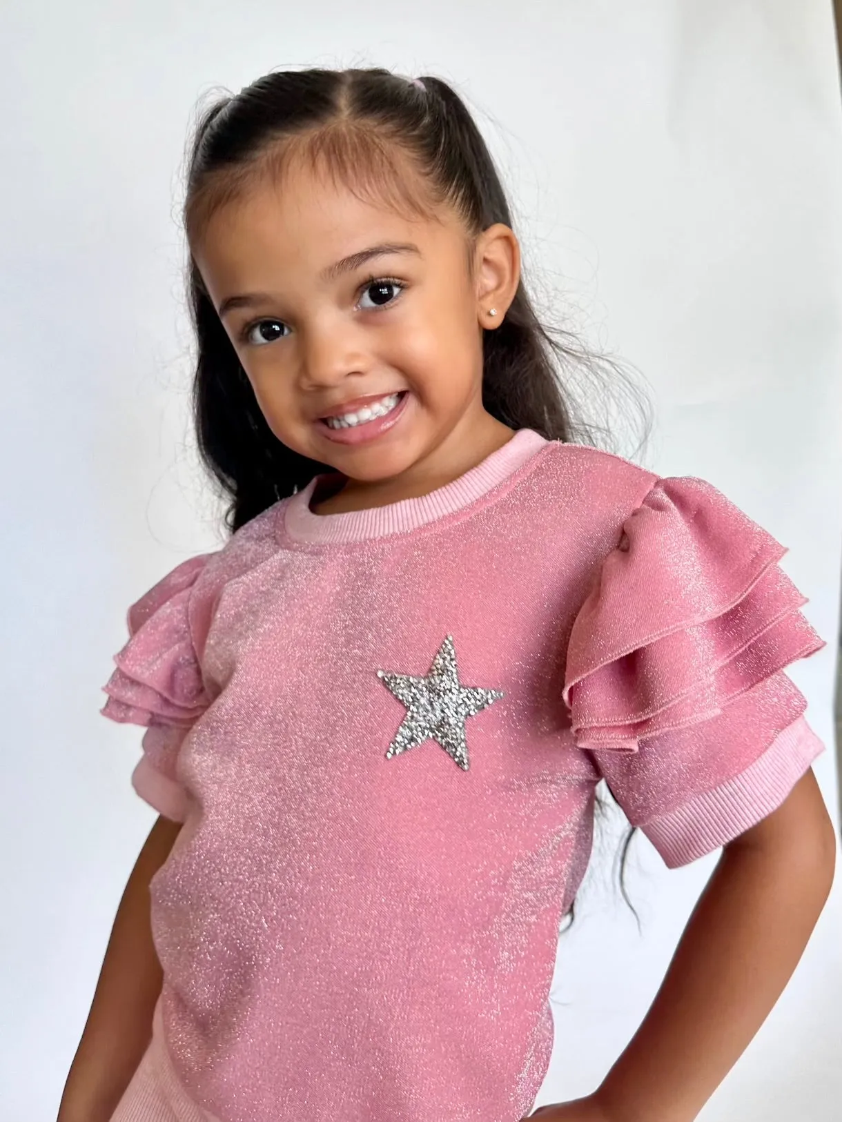 Pink Stardust Short Set