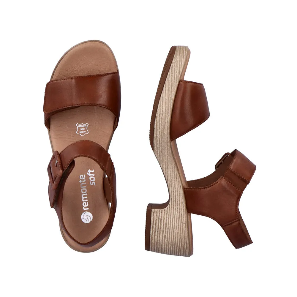 REMONTE JERILYN 52 PLATFORM SANDAL BROWN