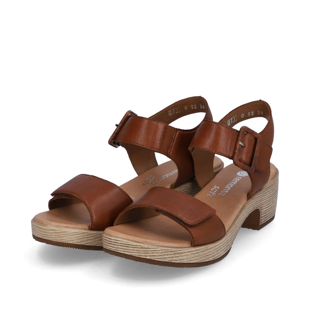 REMONTE JERILYN 52 PLATFORM SANDAL BROWN