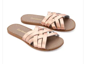 Saltwater sandals women's retro slides - rose gold