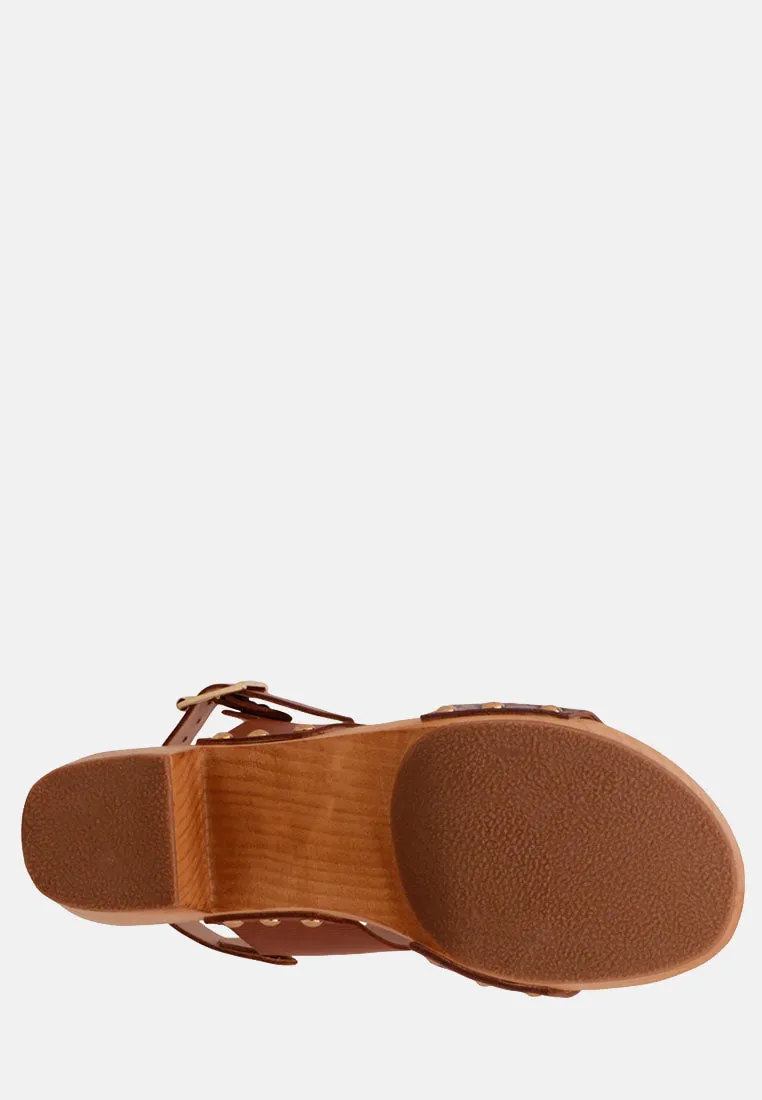 Samara Printed Leather Strap Sandals