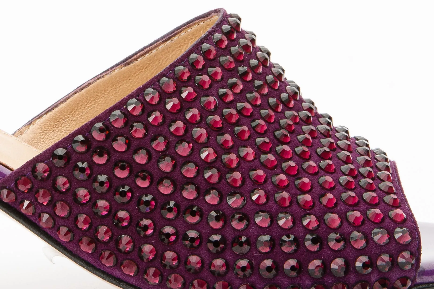 The Ailano Purple Glitter Leather Women Sandal