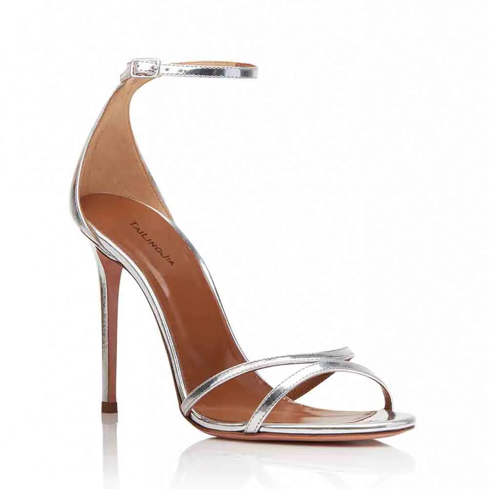 Tucomosi Women PU Sequin Sandals Party High Heel Shoes