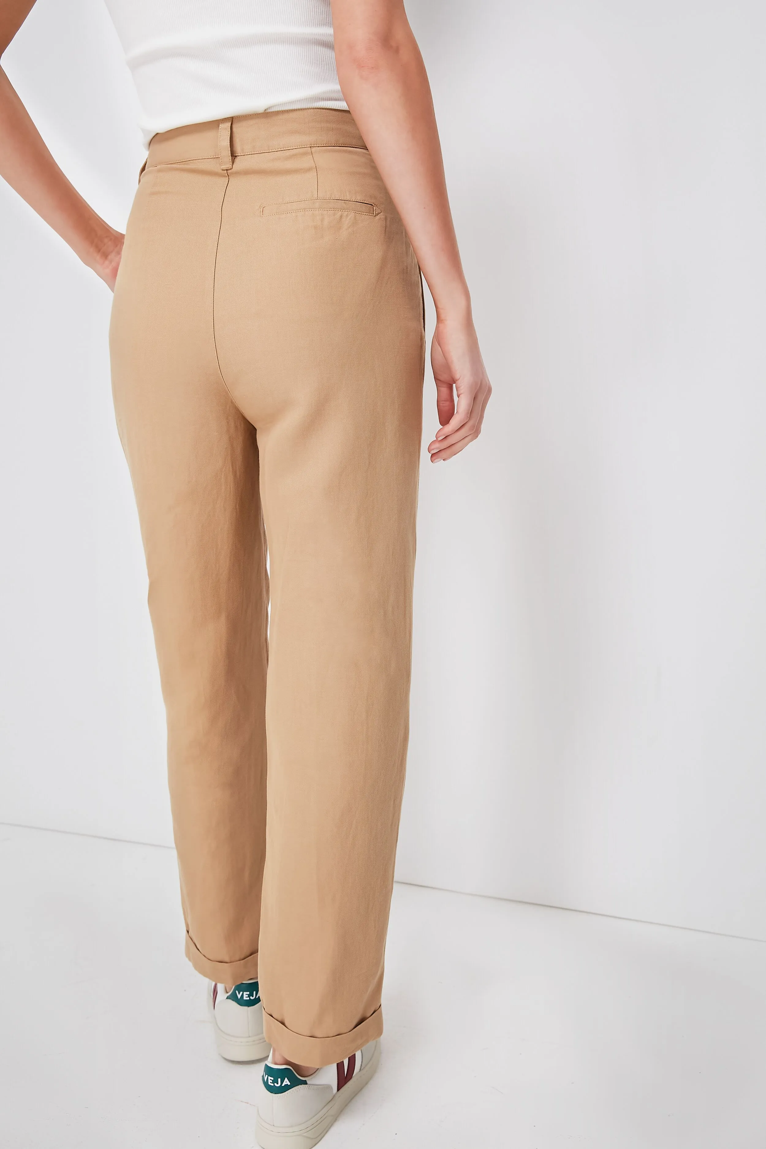 Vintage Khaki Twill Double Pleat Pant